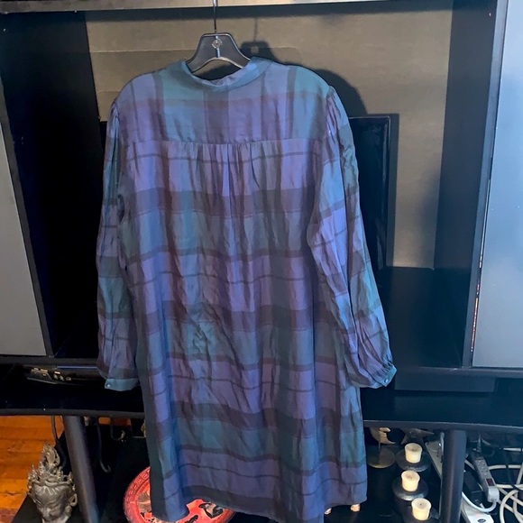 Loft Plus size 16 plaid shirt dress NWT lined - Picture 2 of 4